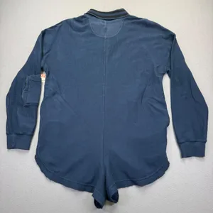 FP‎ Movement Free People Varsity Romper Navy Blue Ribbed Long Sleeve Size M NEW thumbnail 9