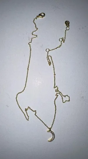 Gold Moon Necklace thumbnail 1