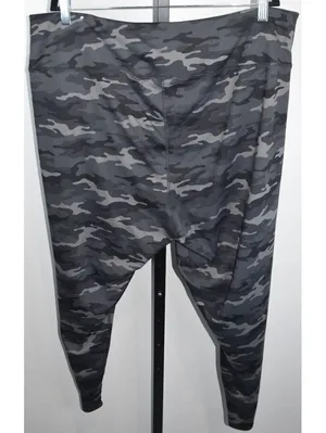 Maurices Camo Print High Waist Leggings, Black Grey Camouflage, Plus Size 3X thumbnail 2