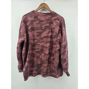 Lululemon Sweatshirt Womens 12 Perfectly Oversized Crew Brier Rose Camo EUC thumbnail 4