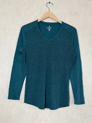 Seg’ments Women’s 100% Merino Wool Thermal Base Layer Shirt Top Longsleeve L thumbnail 2