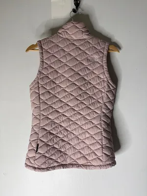 The North Face Vest Pale Pink ThermoBall Quilted‎ Full Zip Insulated XS thumbnail 2
