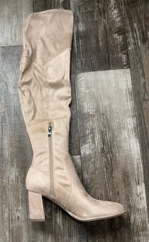 Marc Fisher Tan Over-the-Knee Block Heel Boots Size 7 thumbnail 1