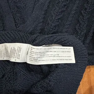 Abercrombie & Fitch Navy‎ Cable Knit V-Neck Sweater L thumbnail 5