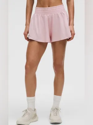 Lululemon NWT Shake It Out High Rise Run 2.5 Athletic Shorts light pink Size S thumbnail 3