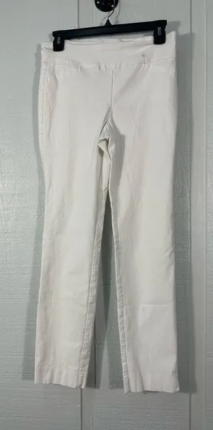Spanx Women’s  White Classic Fit Pull On Pants Size Medium EUC thumbnail 1