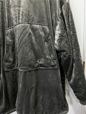 The Comfy Original Oversized Microfiber & Sherpa Wearable Blanket Gray One Size thumbnail 7