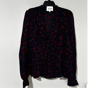 Reformation x Nara Smith Rose Print Blouse thumbnail 3