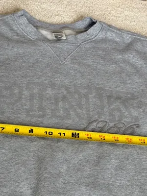 Victoria’s Secret PINK 1986 Sweatshirt Grey Medium Womens NWOT thumbnail 5