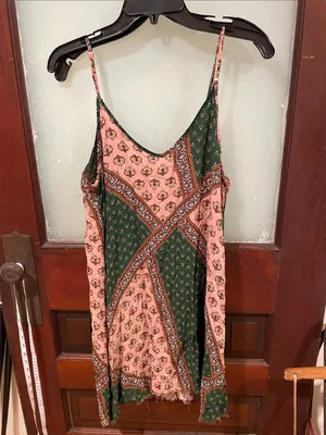 NATURAL LIFE Pink and Brown Floral Paisley Slip Dress thumbnail 4