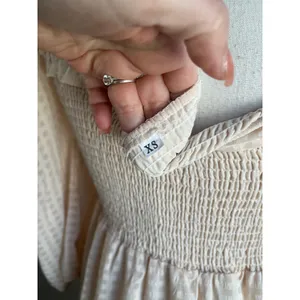 Shein Cottagecore Smocked Midi‎ Dress Sz XS Puff Sleeve Prairie Romantic thumbnail 5