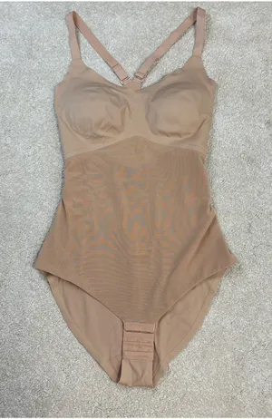 NWOT Honeylove Shaping Supportive Cami Bodysuit Nude Sand Size L thumbnail 1