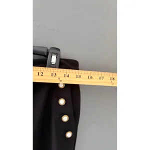The Boot Womens Black Sailor Bootcut‎ Pants Gold Pearl Buttons Size 6 Mid Rise thumbnail 6