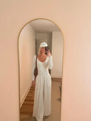 FREE PEOPLE Movement Hot Shot Wide Leg Onesie in White Size Small thumbnail 2