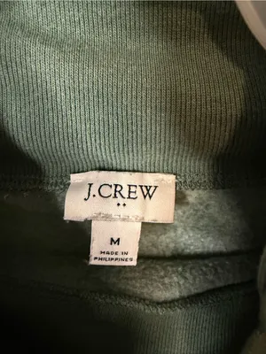 J. Crew Sage Green Button-Shoulder Turtleneck Sweater thumbnail 3