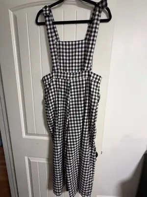 Forever 21 Jumpsuit Plaid Black White thumbnail 4