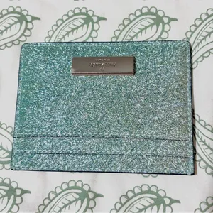 Kate Spade New York Sparkle Kenzie Glitter Card Case Seawater Mint Green OS NIB thumbnail 6