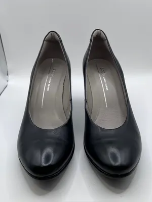 Ecco Shoes Womens Sz 38 US 7-7.5 Sculptured 75 Black Leather Pumps thumbnail 2