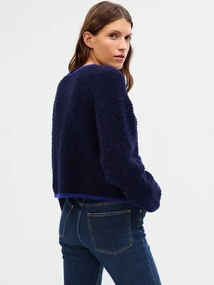 Gap Boucle Cropped Sweater Jacket thumbnail 2