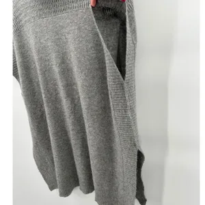 Velvet by Graham & Spencer Heather‎ Gray Quincy Cashmere Sweater Poncho Sz Small thumbnail 4