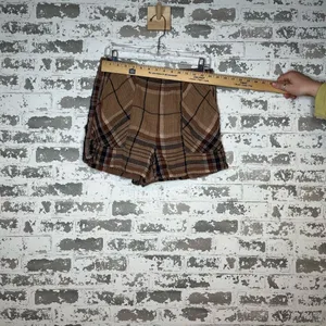 Aerie | women brown plaid shorts thumbnail 8