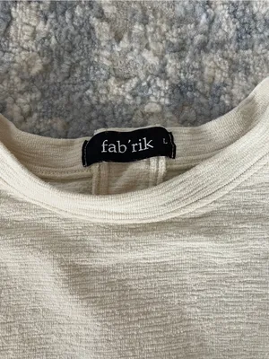 fab'rik Kids Cream Textured Long Sleeve Top thumbnail 2