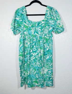 New Botanical Green Safari Sangria Delaney Dress Size 4 thumbnail 2