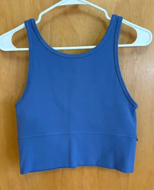 Lululemon Align V‎ Neck Tank Top Blue Cropped Athletic Yoga Workout Women thumbnail 1