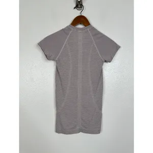 Lululemon Swiftly Tech Short Sleeve Crew Striped Purple White Size 2 thumbnail 2