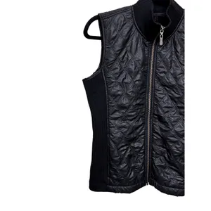prAna Womens Black Quilted Sherpa Lined Full Zip Puffer Vest Ribbed Trim Small thumbnail 15