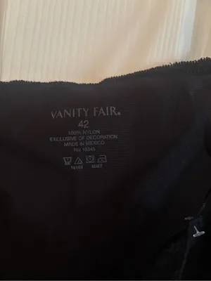 Vanity Fair Daywear Full Slip Black with Lace-Trim Size 42 26in thumbnail 6