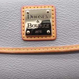 Dooney & Bourke Wallet Womens OS Continental Pebbled Leather Grey Tan Excellent thumbnail 2