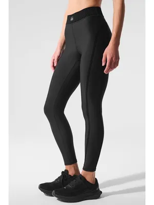 ALO YOGA Airlift High-Waist Suit Up Legging in Anthracite/Black Size Small thumbnail 8
