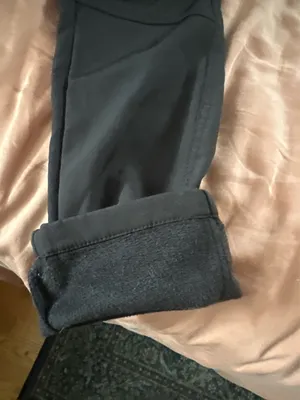 Black fleece lined pants thumbnail 3
