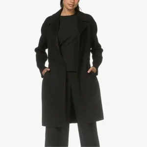 Rag & Bone Wool Blend Sven Reversible Coat black tie waist collared pea coat thumbnail 2