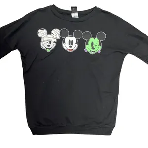 Disney Mickey Mouse Monster Faces Halloween Black Sweatshirt Size XS thumbnail 2