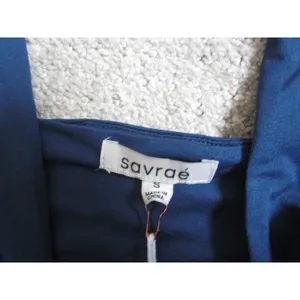 NWT Savrae Sleeveless Square Neck Dress S Navy Blue Athleisure Travel‎ SVA23004 thumbnail 7