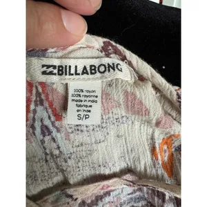 Billabong Womens Dress Sz S Cross Back Mini Babydoll Boho Hippie‎ Tribal Print thumbnail 8