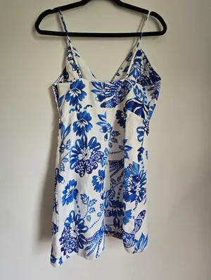FARM RIO ACTIVE Off-White Fora Birds Eurofax Mini Dress. thumbnail 5