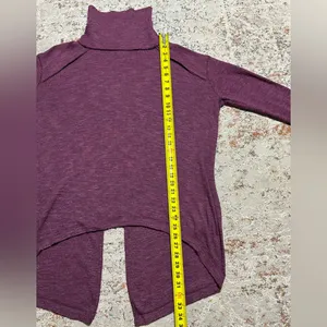 Free People We the Free Split Back Turtleneck Sweater Size Medium purple thumbnail 9