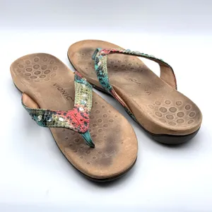 Vionic Lucia Flip Flop Women Size 11 Multicolor Snakeskin Rhinestone Orthotic thumbnail 8