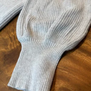 Banana Republic Gray Knit Balloon Sleeve Sweater, Size Small thumbnail 4
