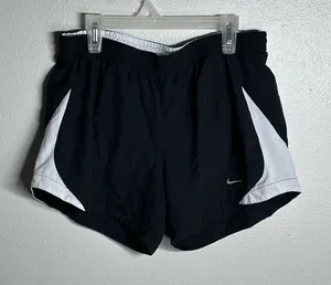 Nike‎ Dri-Fit Women Running Athletic Black/White Shorts size M thumbnail 1
