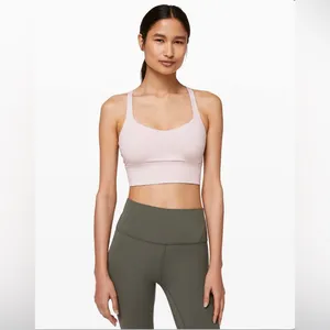 Lululemon Womens Free To Be Longline Sports Bra Flush Light Pink FUSP Sz 6 thumbnail 11