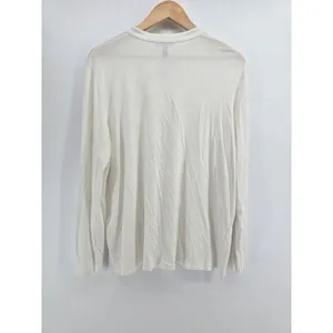 Eileen Fisher Cardigan Womens L Viscose Spandex Off White Button Front EUC thumbnail 4