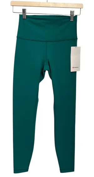 Lululemon Womens Wunder Train HR leggings size 6 28” Raceway Green new with tags thumbnail 1