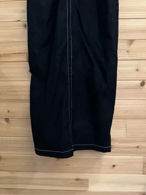 Anthropologie Size 2 Black Slim Midi Shirt Dress Business Casual Office Slit thumbnail 10