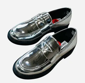 NEW Silver Leif Loafers Silver Slip On Comfort Shoe thumbnail 1