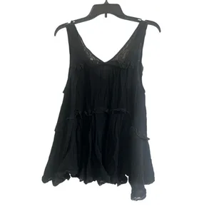 ✨Free People Lace Trapeze Black Sz Small Top✨ thumbnail 5