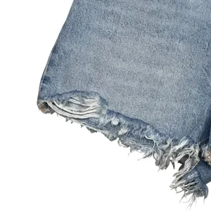 Abercrombie & Fitch Mid Rise Boyfriend Denim Shorts Distressed Raw Hem 6 thumbnail 3